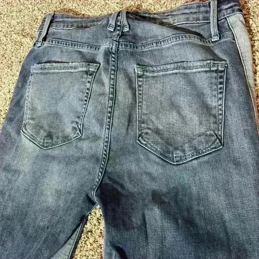 Good American Women's Good Waist Two Tone Side Stripe Skinny - Size 6/28- Note